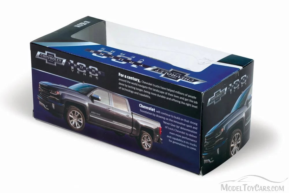 Scale Model 1/27 Steel (Centennial - Blue Pick-Up 79353BU 2018 Truck Motor Toy - Max Car Silverado Diecast Edition), Chevy