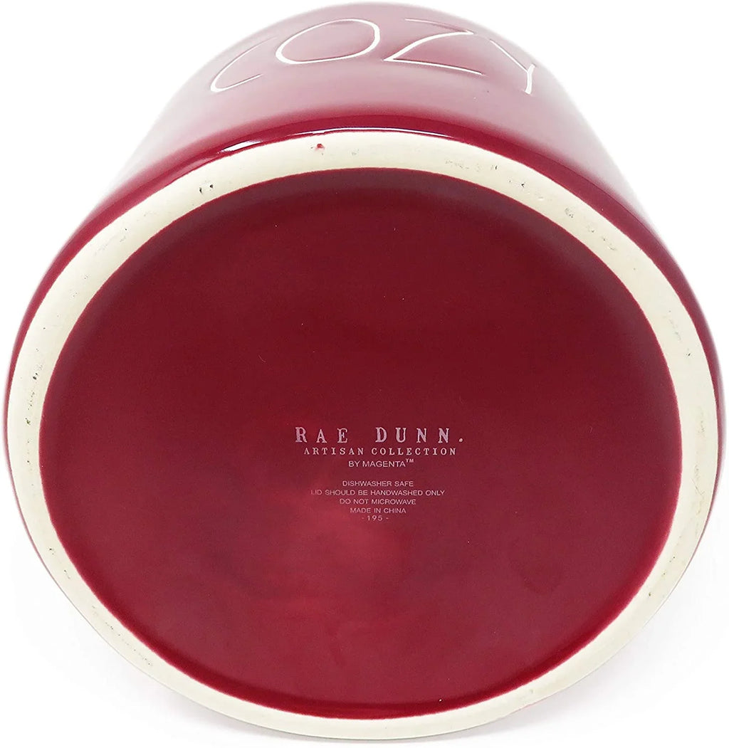 LL 8 Large Magenta Dunn Size COZY By Ceramic Rae Burgundy Inch Canister