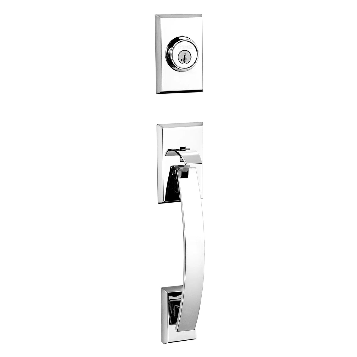 Kwikset Tavaris Polished With Lever Chrome Cylinder Handleset Single 98001-373 Vedani