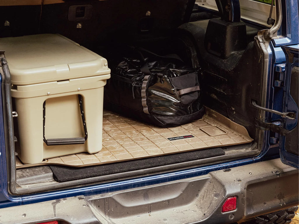 with Protector, Row Trunk With compatible Protector Bumper Seating Highlander 3rd with Toyota Behind Liner Tan Bumper Cargo - WeatherTech 2008-2010