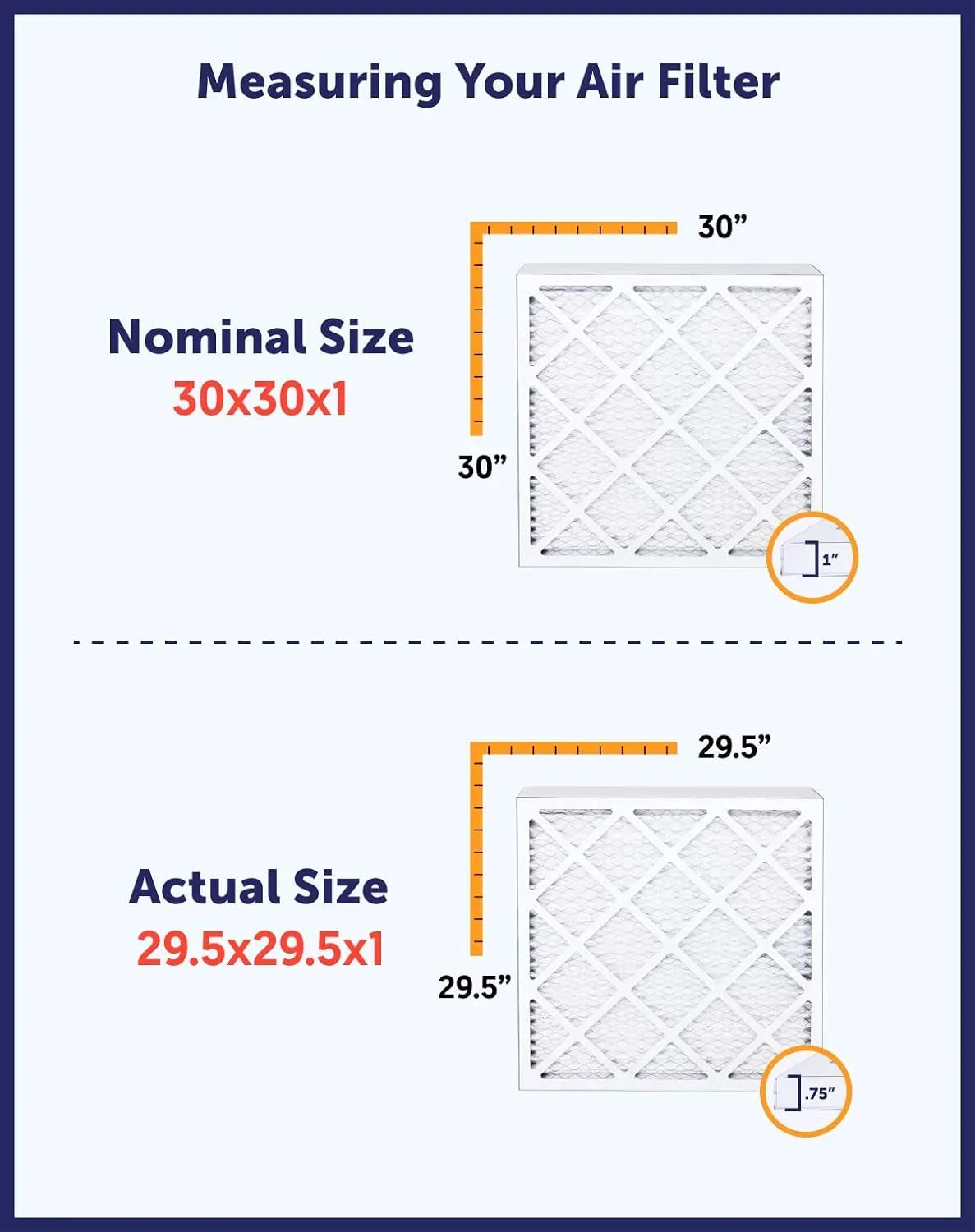 x | King x IN Actual Air USA .75" HVAC | Size: MERV 58 Filter 26 A/C | 4-PACK Filter 8 26x58x1a Furnace Filters | MADE Pleated