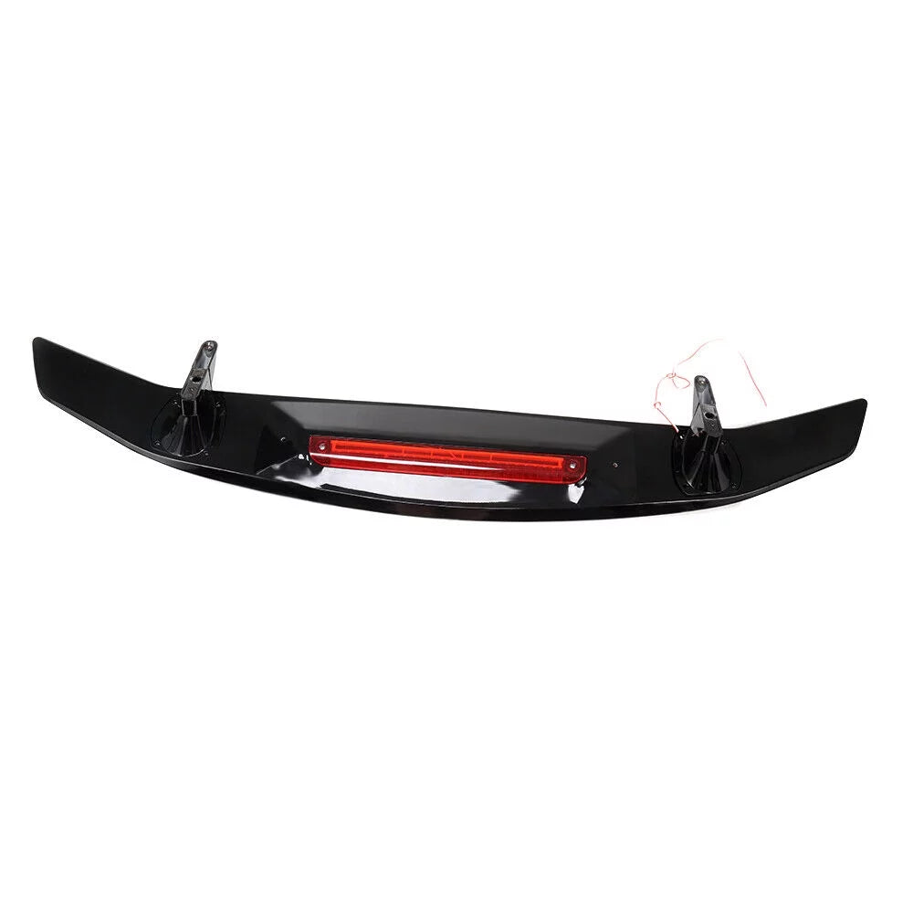 Brake Glossy Honda Sedan Light Lip Spoiler Civic Black Trunk Wing 2016-2021 For