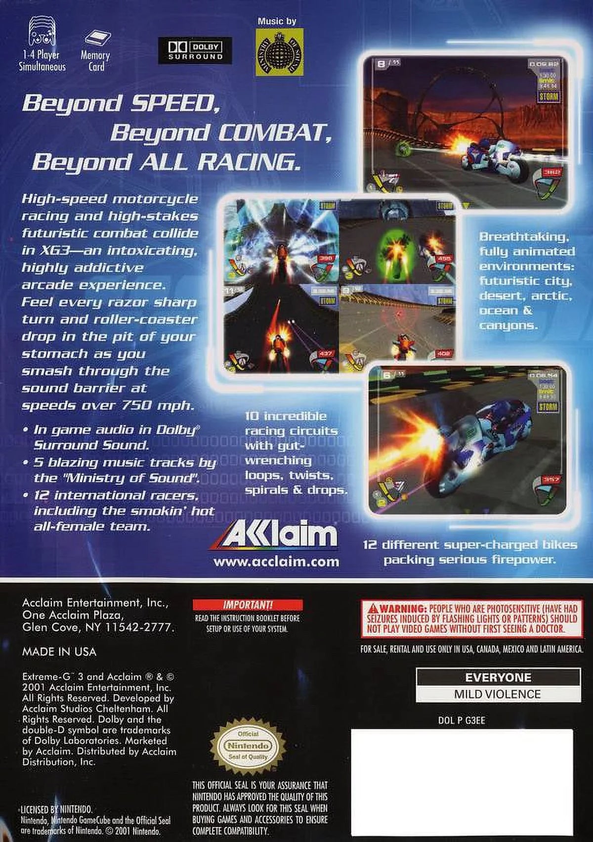 G XG3 Extreme GameCube Racing Complete