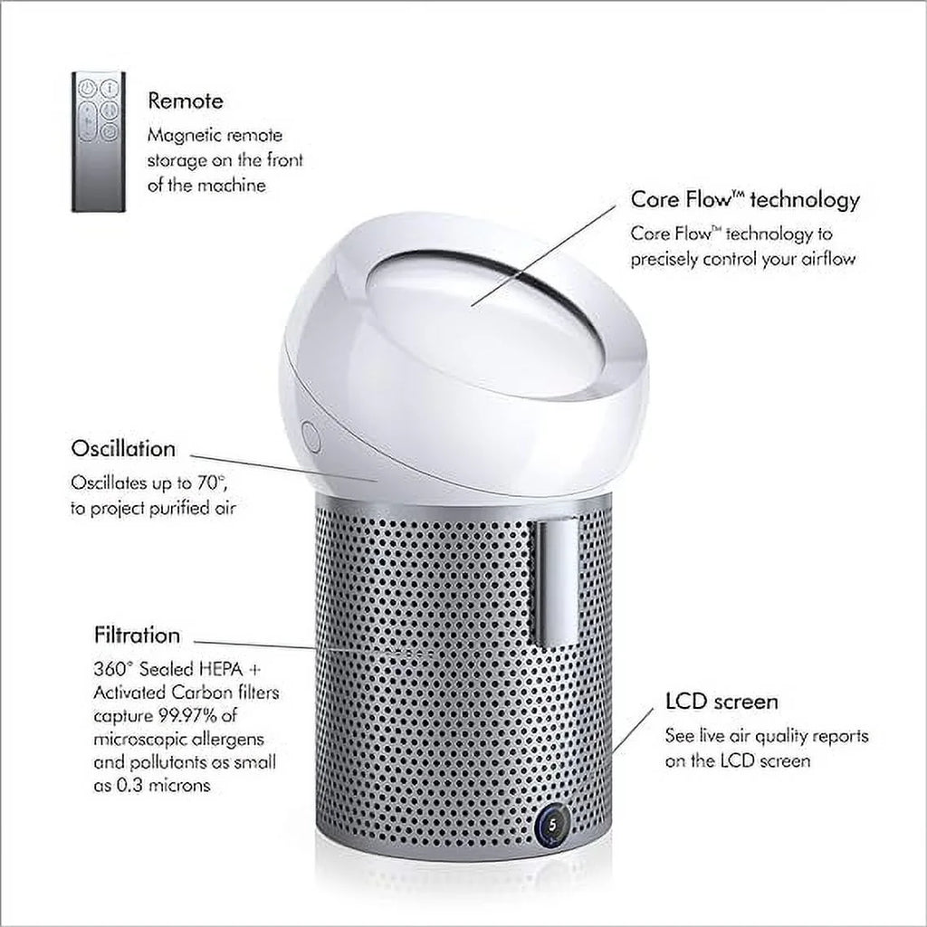 Purifying BP01 Pure Fan Me - Dyson Open Box White/Silver Cool Personal