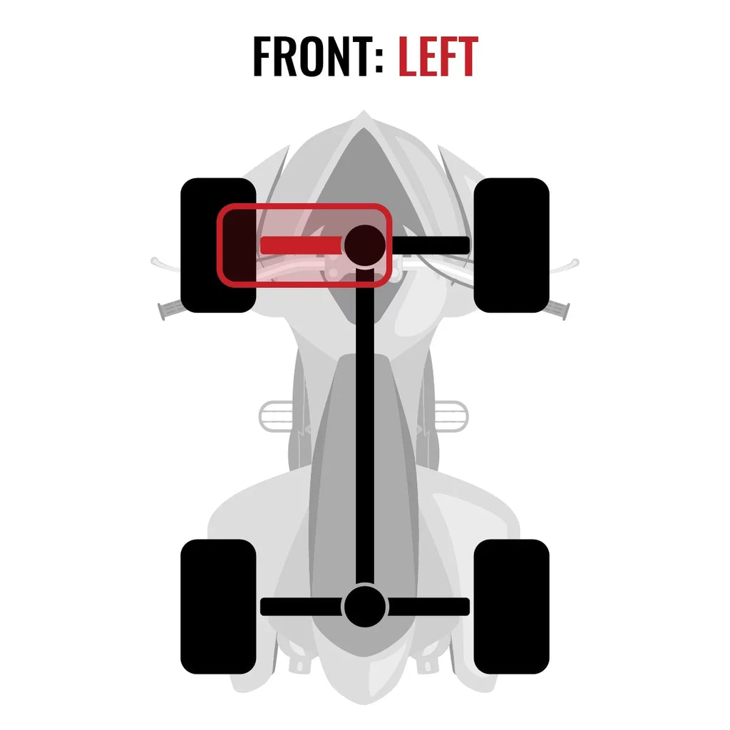 XT compatible EFI 2015 with Front Axle Sixity - Can-Am 4X4 MAX Outlander 500 Left