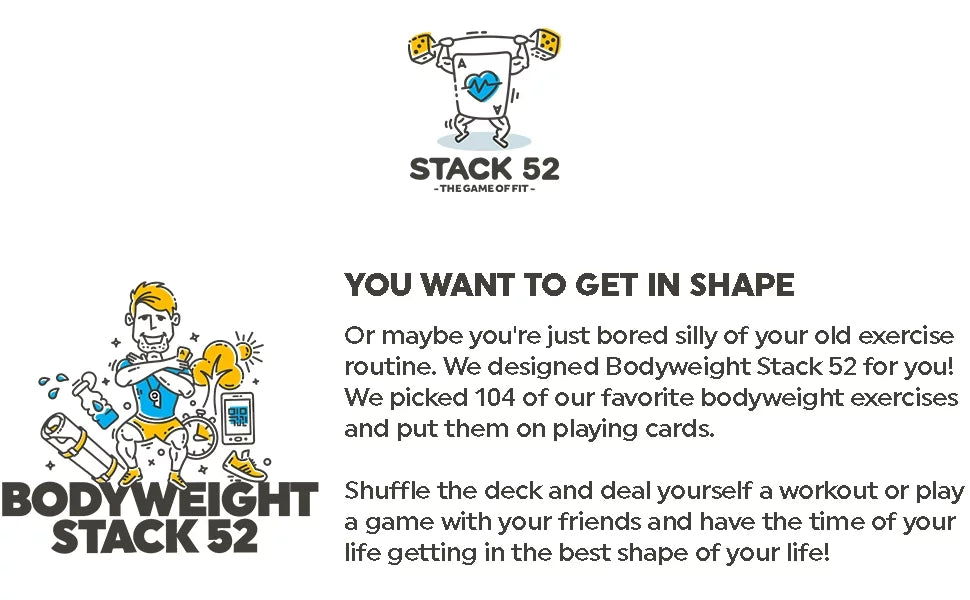 Card a Fat Burn 52 Exercise Mega Playing Included. Build (Bodyweight Stack Cards: Fitness Video Muscle. by Designed Expert. Bodyweight No Equipment Pack) Workout Needed. Instructions Game. Military