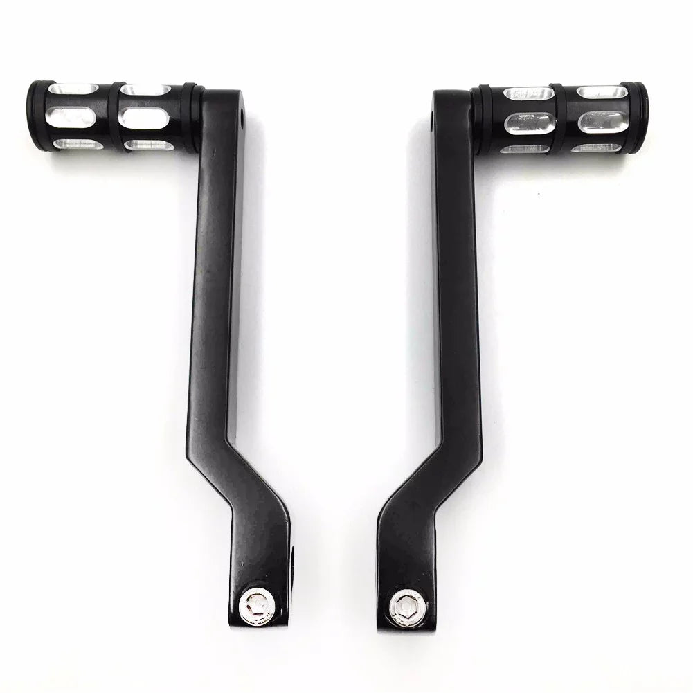 Harley later HTT- Electra Aluminum Levers Toe w/ Shifter Shift Black 009C- Pegs Heel 1988 Davidson For Glide Style and
