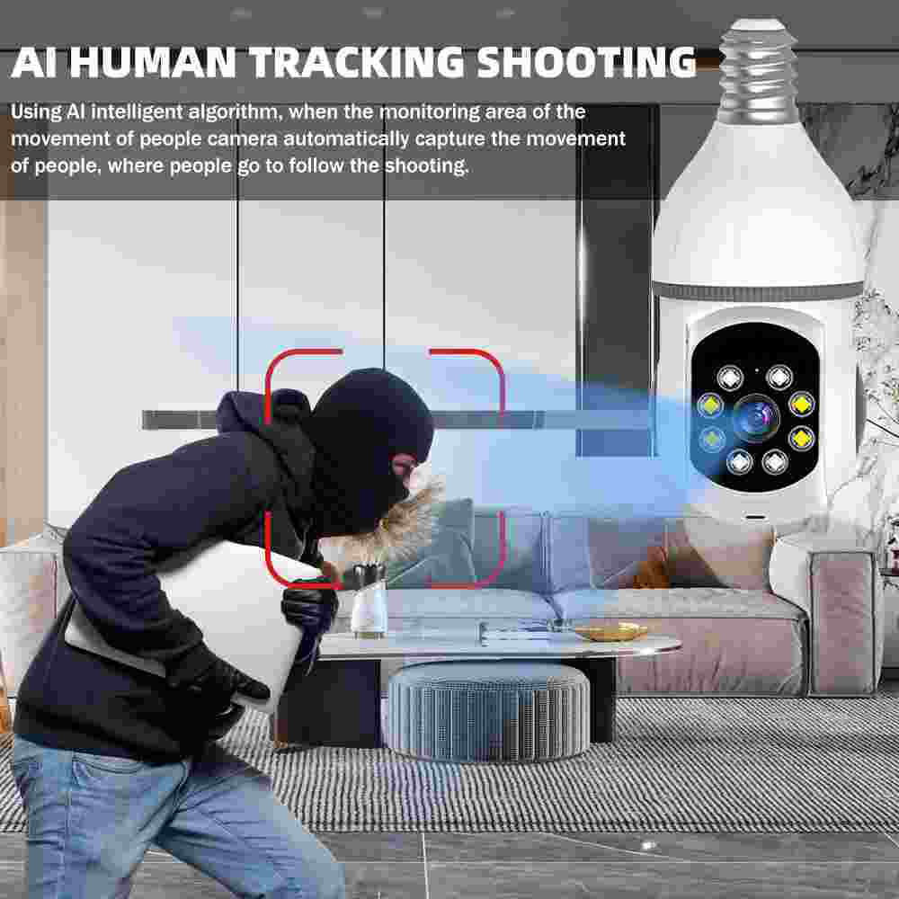 with Camera, Security Motion Bulb Cameras WiFi Vision Kepeak Home Detection, Clear