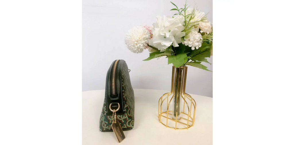 CF343 Coach IN Print Crossbody Monogram With Green Coach Madi