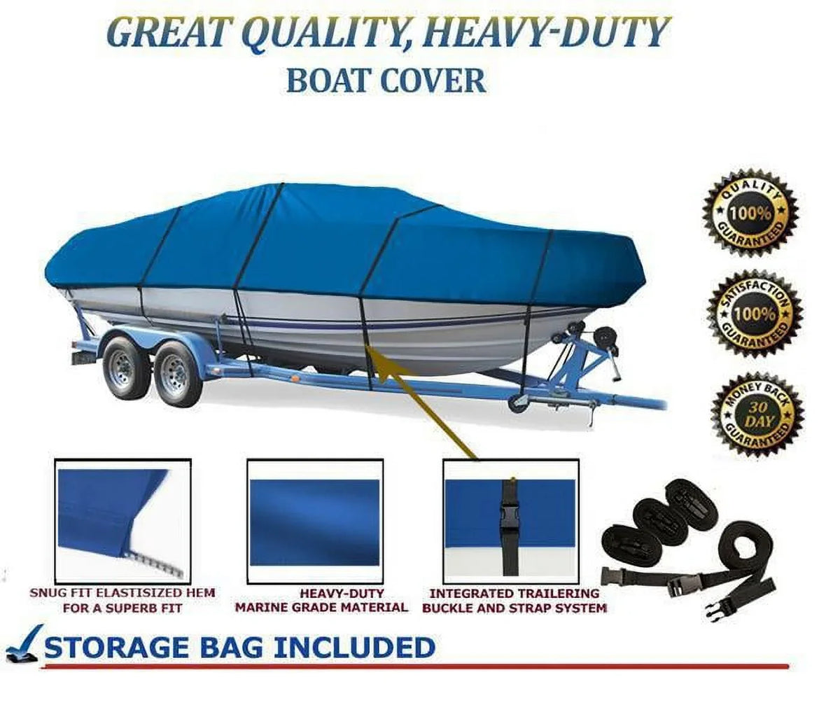 Compatible T COVER BOAT QUALITY 1990-1993 14 DLX for BLUE, SEAFARER STARCRAFT GREAT