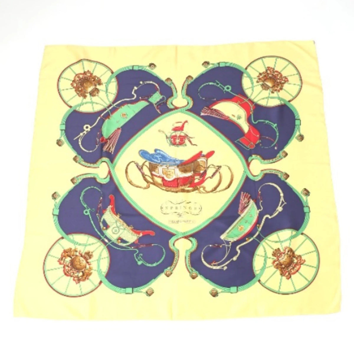 Pre-Owned Scarf HERMES Carre90 Yellow Hermes (Good) SPRINGS