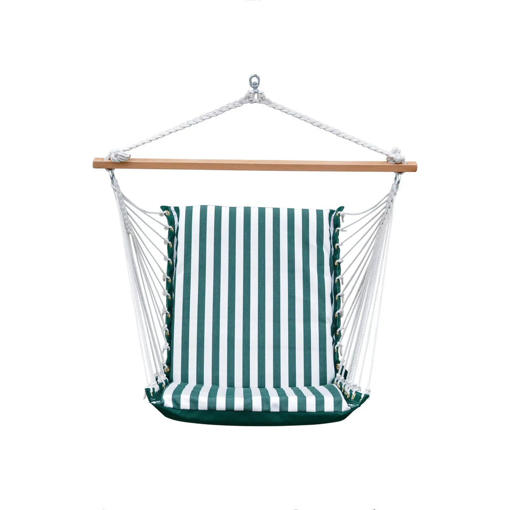 White Hamptons Collection Comfort Chair Acrylic 48" and Soft The Green Hammock
