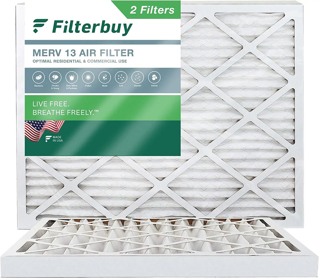 13 MERV (2-Pack) Air 16x20x2 Filters Filterbuy AC Pleated Furnace HVAC
