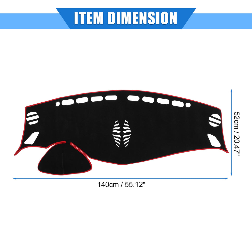 Console 2010-2015 Center Car Polyester Cover Bargains Nissan Red Dashboard Protective Compatible March for Unique