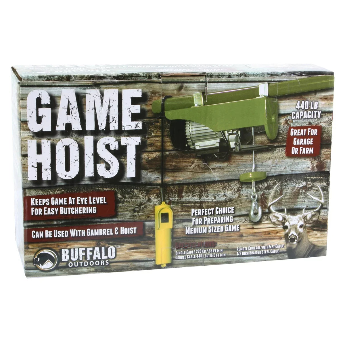 EHOISTUL Electric Hoist 440 Buffalo Tools lb Metal