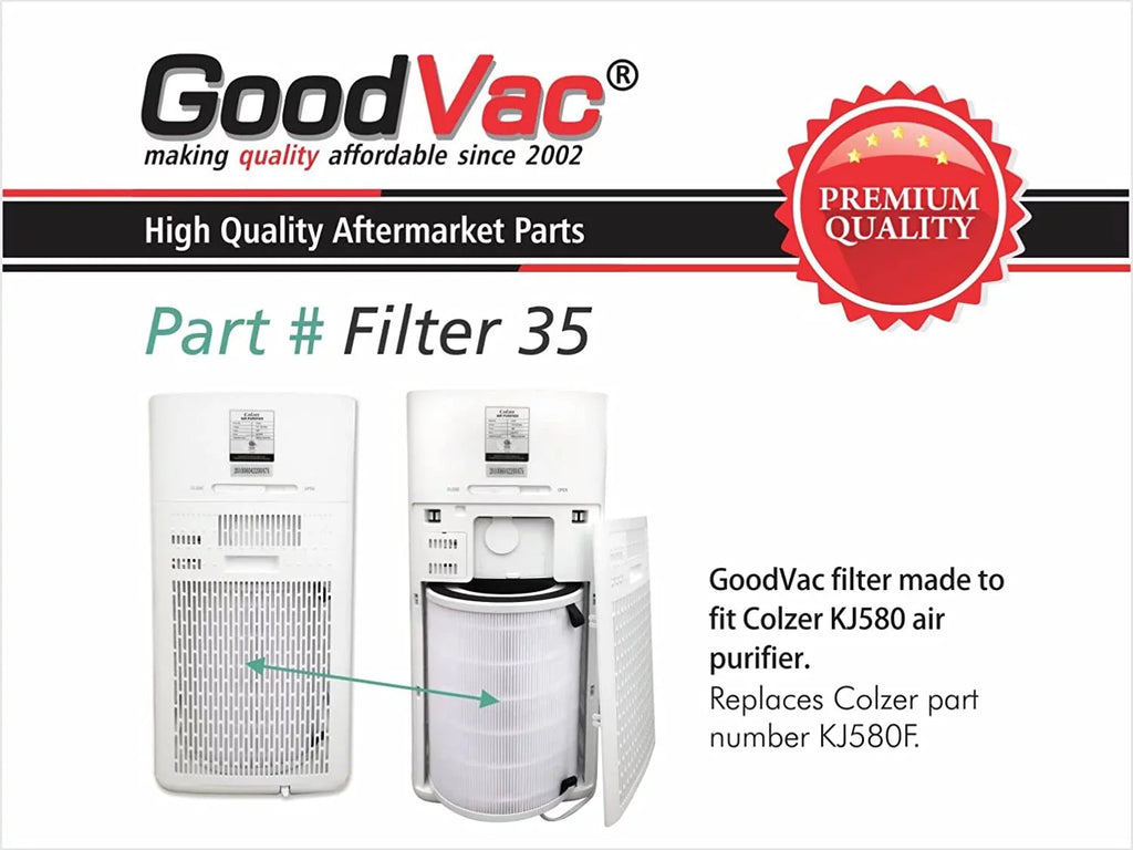 KJ580 HEPA COLZER with GOODVAC True Filter H13 Compatible
