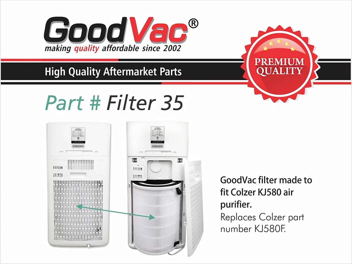 KJ580 HEPA COLZER with GOODVAC True Filter H13 Compatible