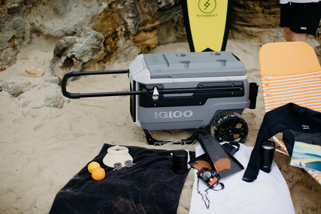 Wheeled Trailmate Cooler, Igloo Gray 70 Journey Qt.
