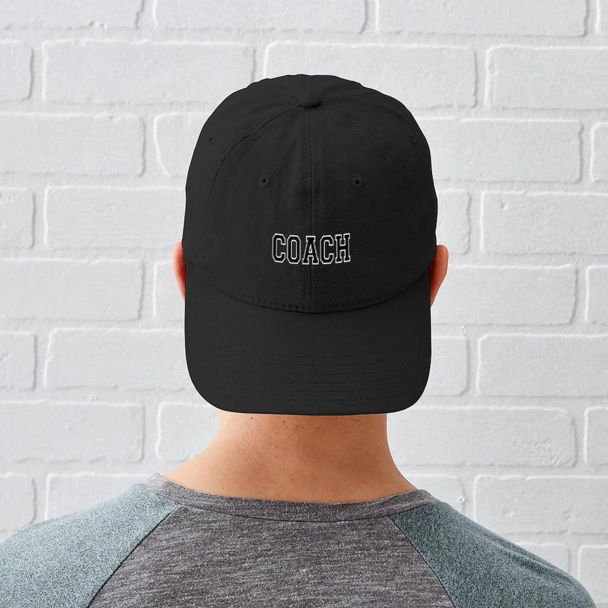 Baseball Black CafePress Black Hat Cotton Coach Adjustable Canvas Cap - Printed -