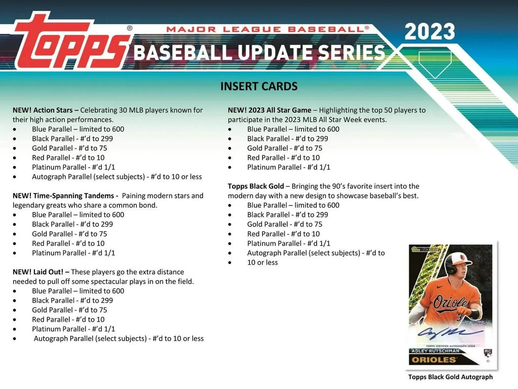 Card 2023 Trading Box Topps HOBBY Update MLB Baseball Series