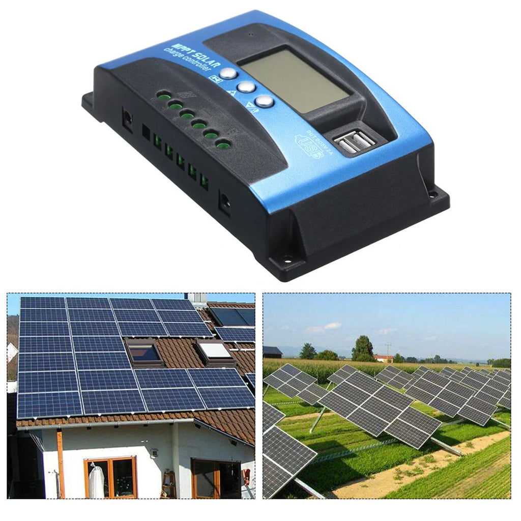Charger Charge USB Cell Regulator Solar Dual Auto Display 100A Panel Mistaha Controller Solar LCD MPPT