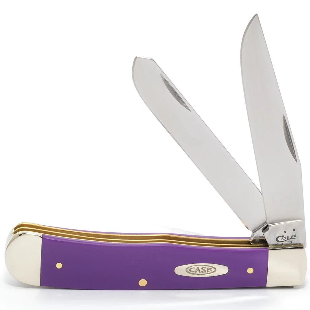 SS) Pocket Knife PURPLE TRAPPER(4254 XX 22464 SMOOTH WR SYNTHETIC Case