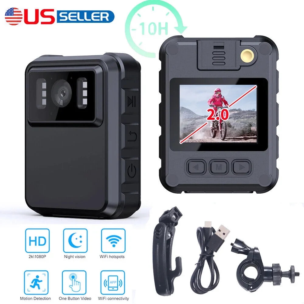 Camera Mini WiFi Night - Audio and 1080P DVR Connectivity Vision with Video Body Camcorder JahyShow