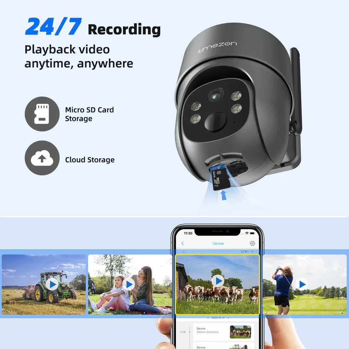 Security Home 3MP WiFi TMEZON Color Waterproof with Camera IP66 LTE Solar Spotlight Camera Cellular Powered, Wireless Night 4G Surveillance Surveillance Vision Camera