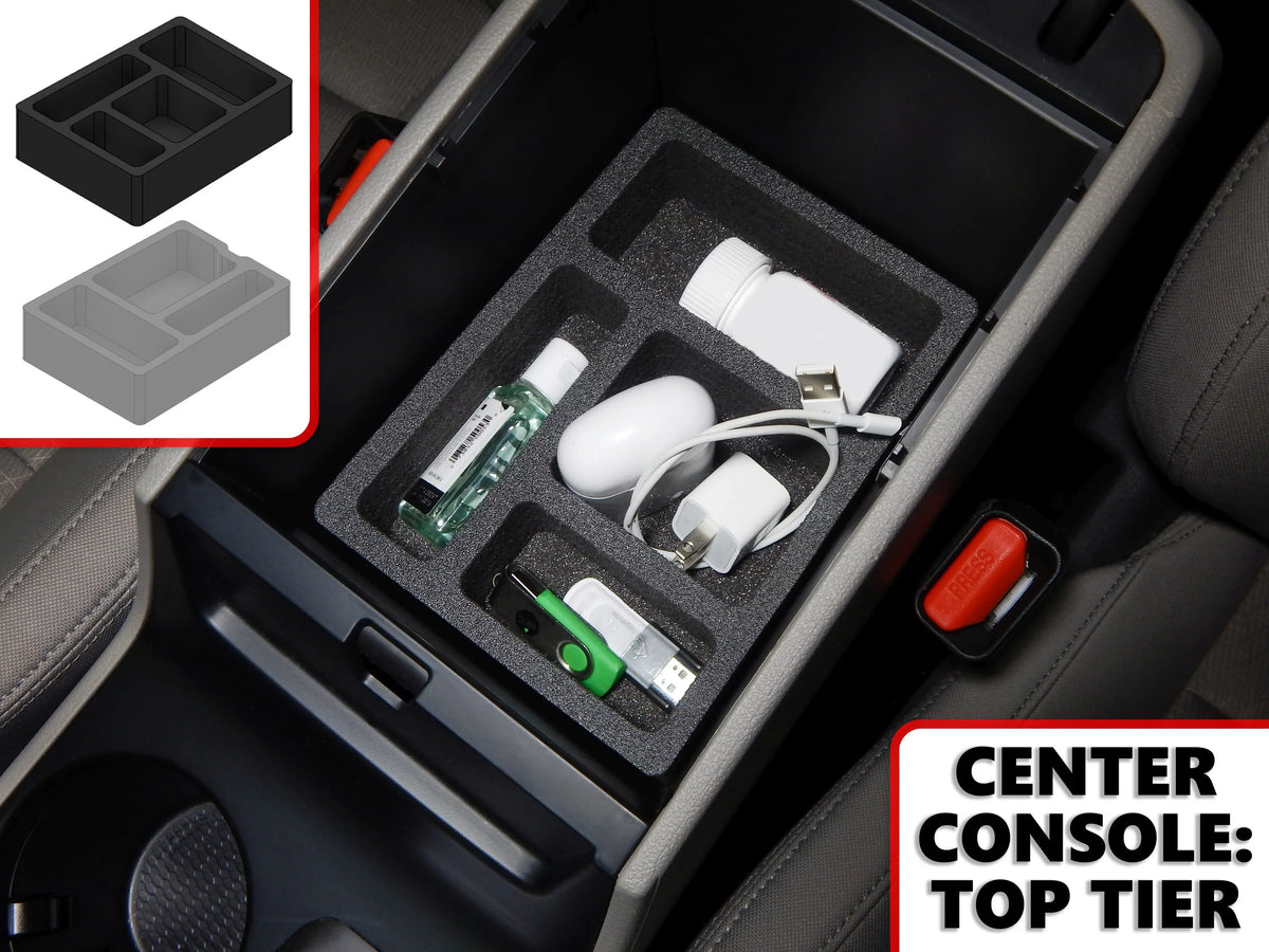 Hyundai Tucson Hand Auto Red Center (Without Anti-Rattle 2 Console Compatible Inserts Vehicle 2016-2019 Black Set Brake) Piece with Organizer Hound Stacking