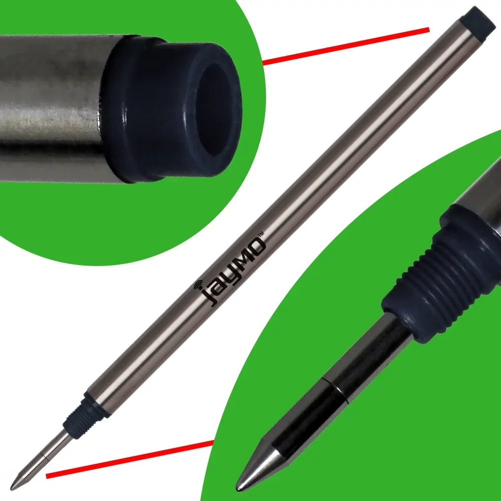 Pen Replacement 105158/105159 - 4.44 / Blue 113 in - + 6 Montblanc mm Measures 6 - Rollerball Jaymo Refill Black for Long