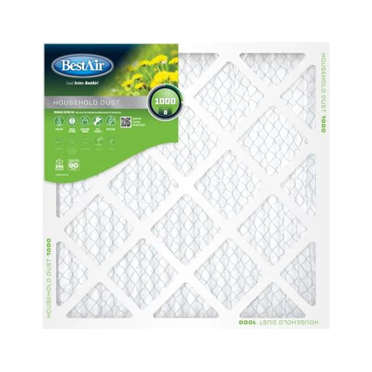 8, 25x32 Days - BestAir In. 1 B1-2532-8-12 Pleated Air 90 Quantity Filter, 12 x MERV
