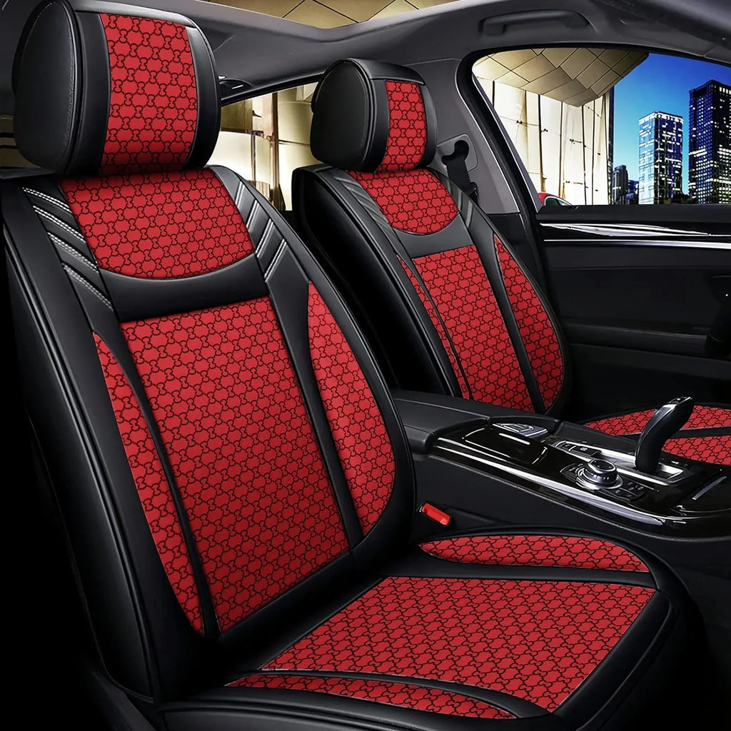 Fit Set Wheel Accessories Seat Seat Automotive Leather ci,same Guc Luxury 5 Trucks, and Included(Gray) Covers Pillows SUV & Full Pick-up Covers KABUQI high-end Cars model Seat Steering for Cover