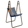 Hammock Collection Chair with White Hanging Stand Striped Blue 45” Pattern x Hamptons The and 64”