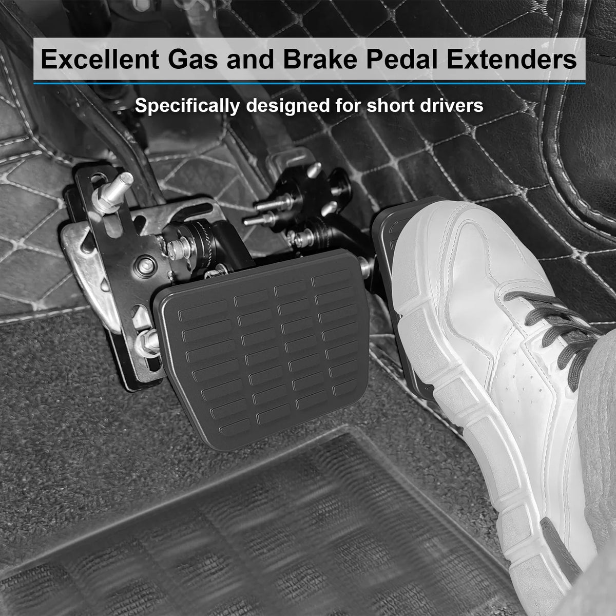 People Extenders Black Length Pedal Angle, Short and DriFeez Brake Drivers and for Adjustable Driving Cars Gas