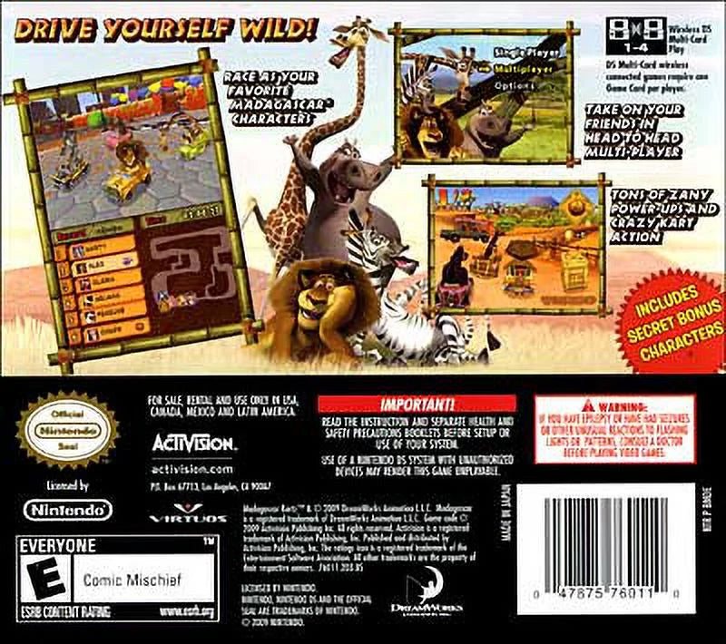 Madagascar Mad Activision Karts of