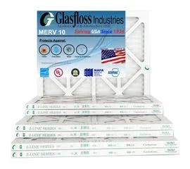 12x30x1 Glasfloss 11.5 - 29.5x7/8 Furnace (Actual Air - - MERV Filter inch) 10 -Qty:12 Made USA Size: in x