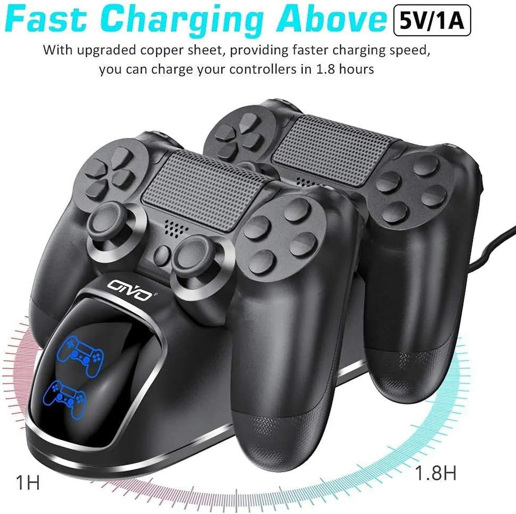Station, 4 Controller Controller for 1.8Hrs Charging OIVO PS4 Charger Charger PS4 Dock Playstation 4 Dualshock Dock, Station Charging Replacement
