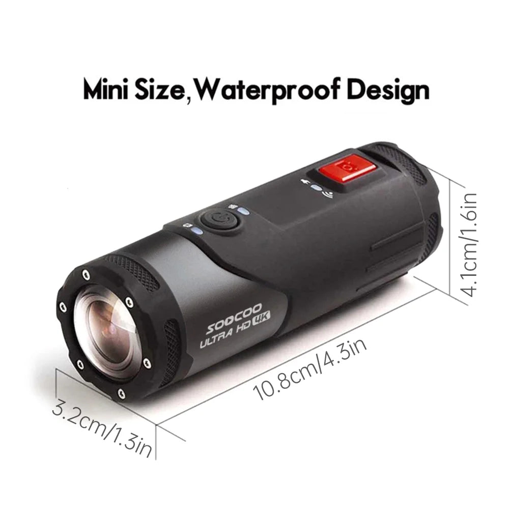 Helmet Head Waterproof 4K SOOCOO mounted WiFi APP Camera, Camera