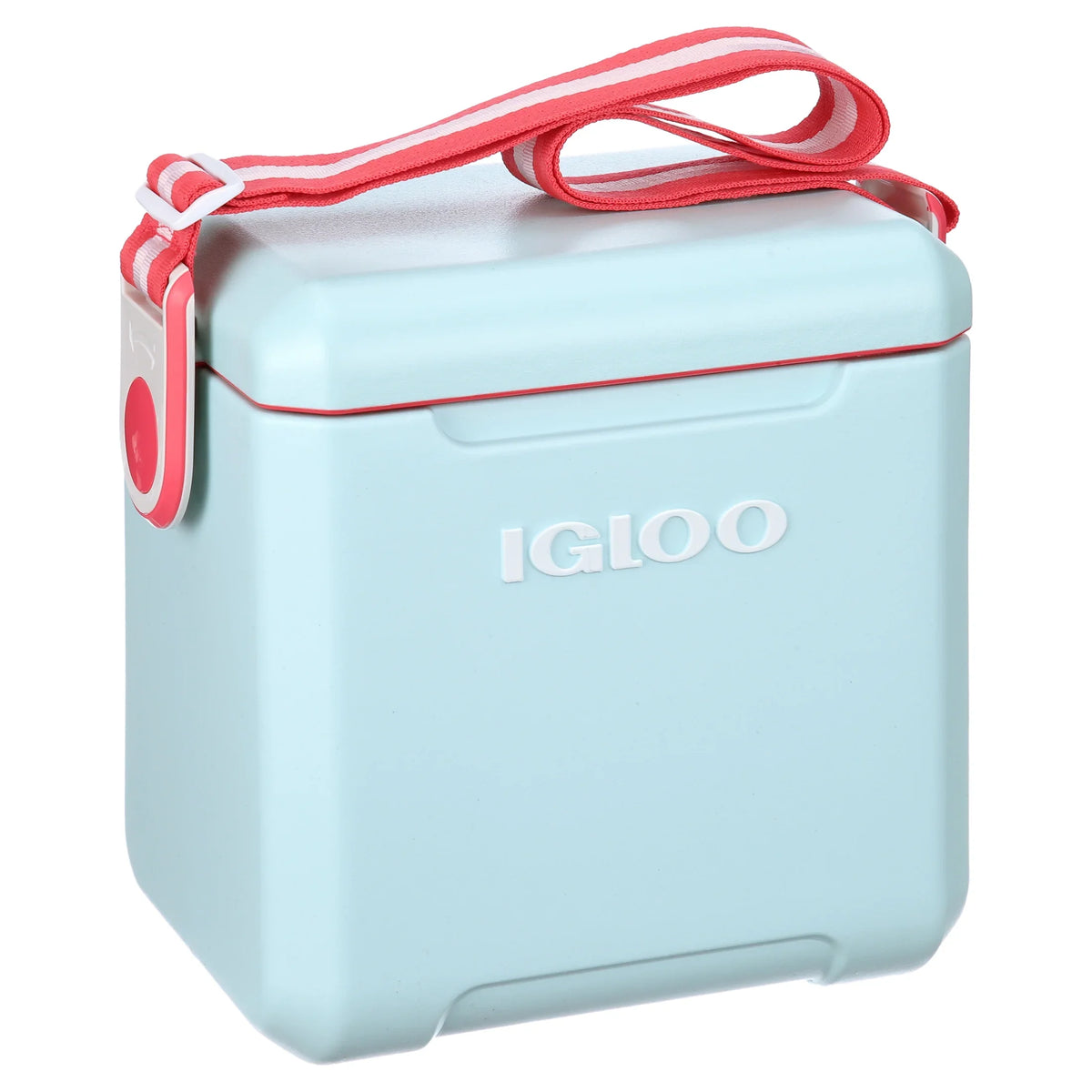 11 Sided Aqua Red Hard Blue Igloo and Qt Cooler, Tag-a-Long