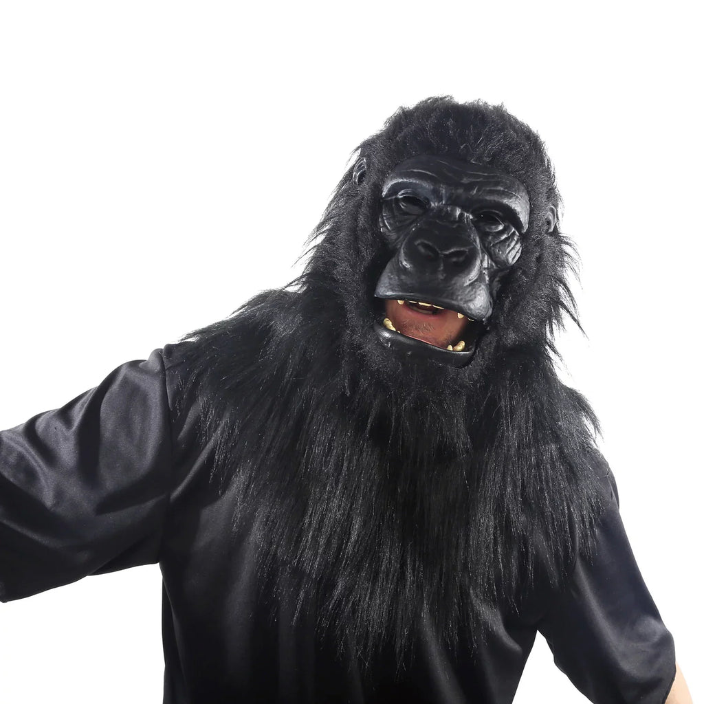 Mask Jaw-Motion To With Way Halloween Gorilla, Adult Celebrate Fur,
