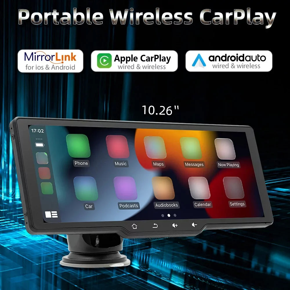 Wireless Camcorder, Car with Auto CarPlay Video Camera Support Multilanguage Player Recorder, Andoer Car Portable Car