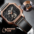 Quartz Date Watch Business Luminous Waterproof Chronograph Men's Leather Luxury