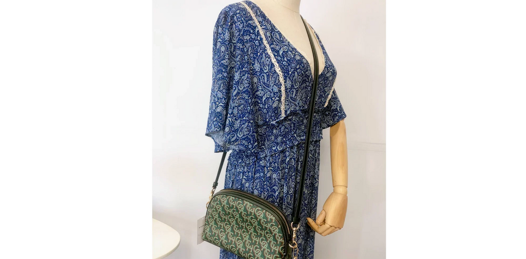 CF343 Coach IN Print Crossbody Monogram With Green Coach Madi