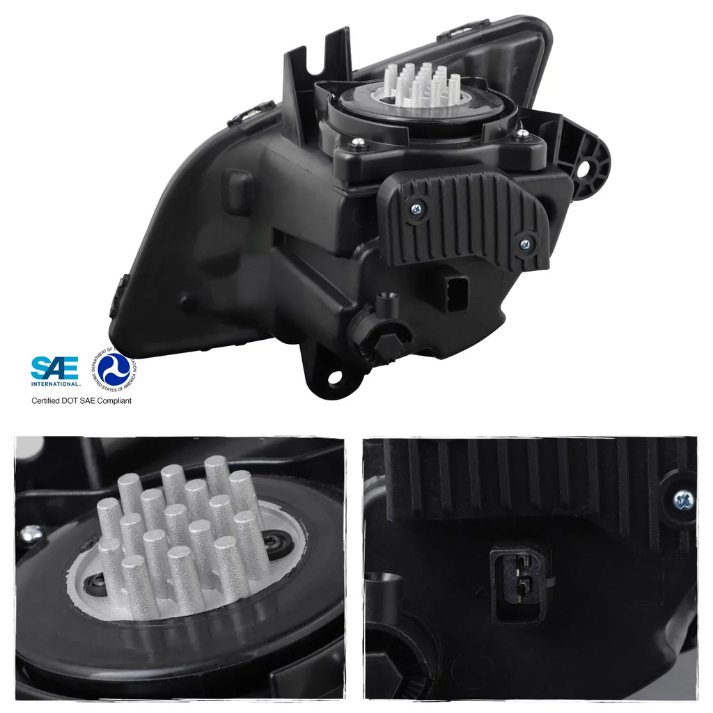 OE Lamp Freightliner - AKKON 2019 8 Fit Fog 2022 Truck Side Cascadia 2021 LED Passenger 126 Light Class Black 2018 2023 Style 2020