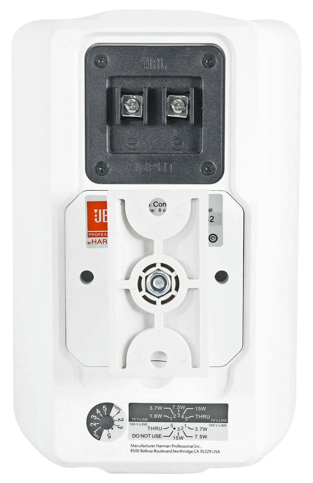 23-1 Amp 3" JBL Control + Wall 70v (2) Commercial Indoor/Outdoor Speakers White