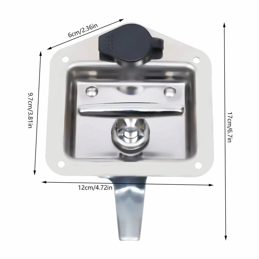 of Stainless Set Steel Keys Latch T-handle 6 Door Lock 12 Box RV w/ Tool Folding