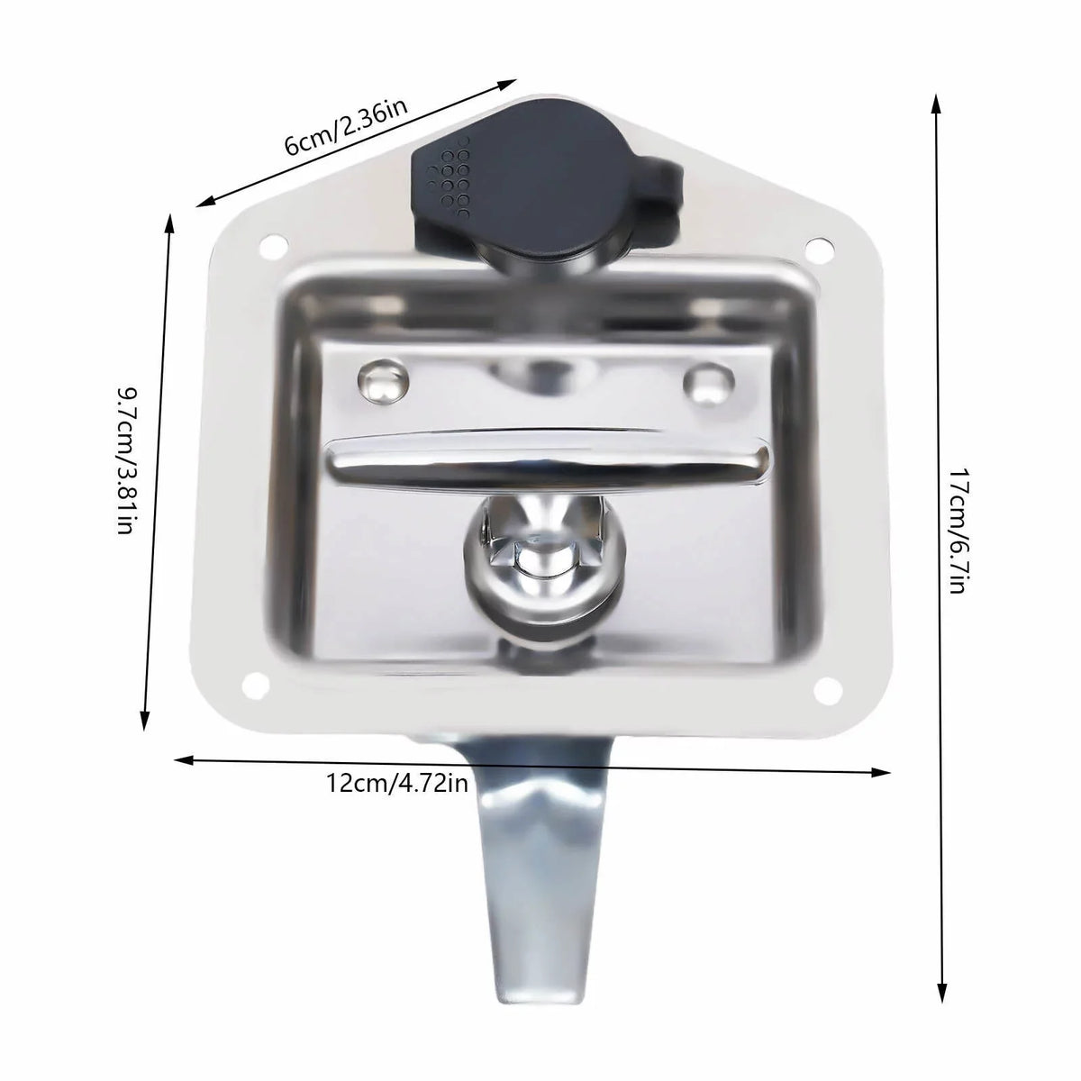of Stainless Set Steel Keys Latch T-handle 6 Door Lock 12 Box RV w/ Tool Folding
