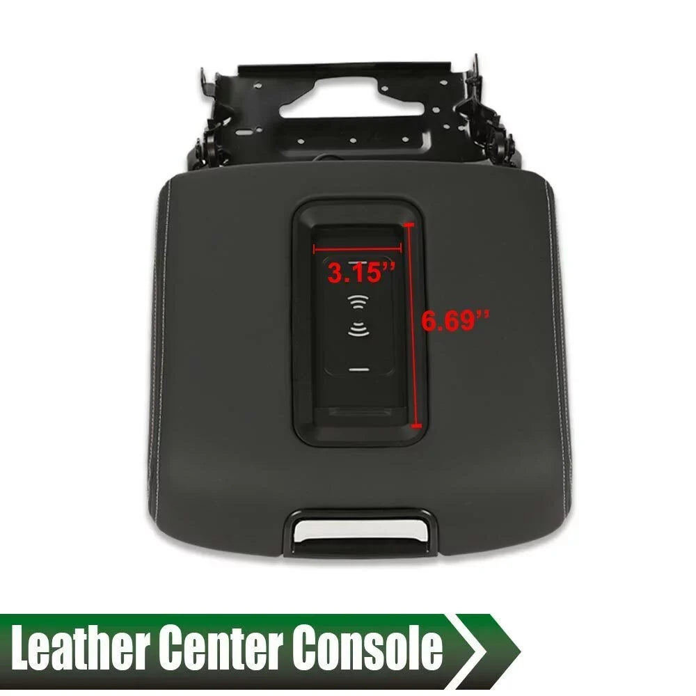 Wireless 15-20 Chevy Charging For Lid Console Center Fit Armrest Tahoe With