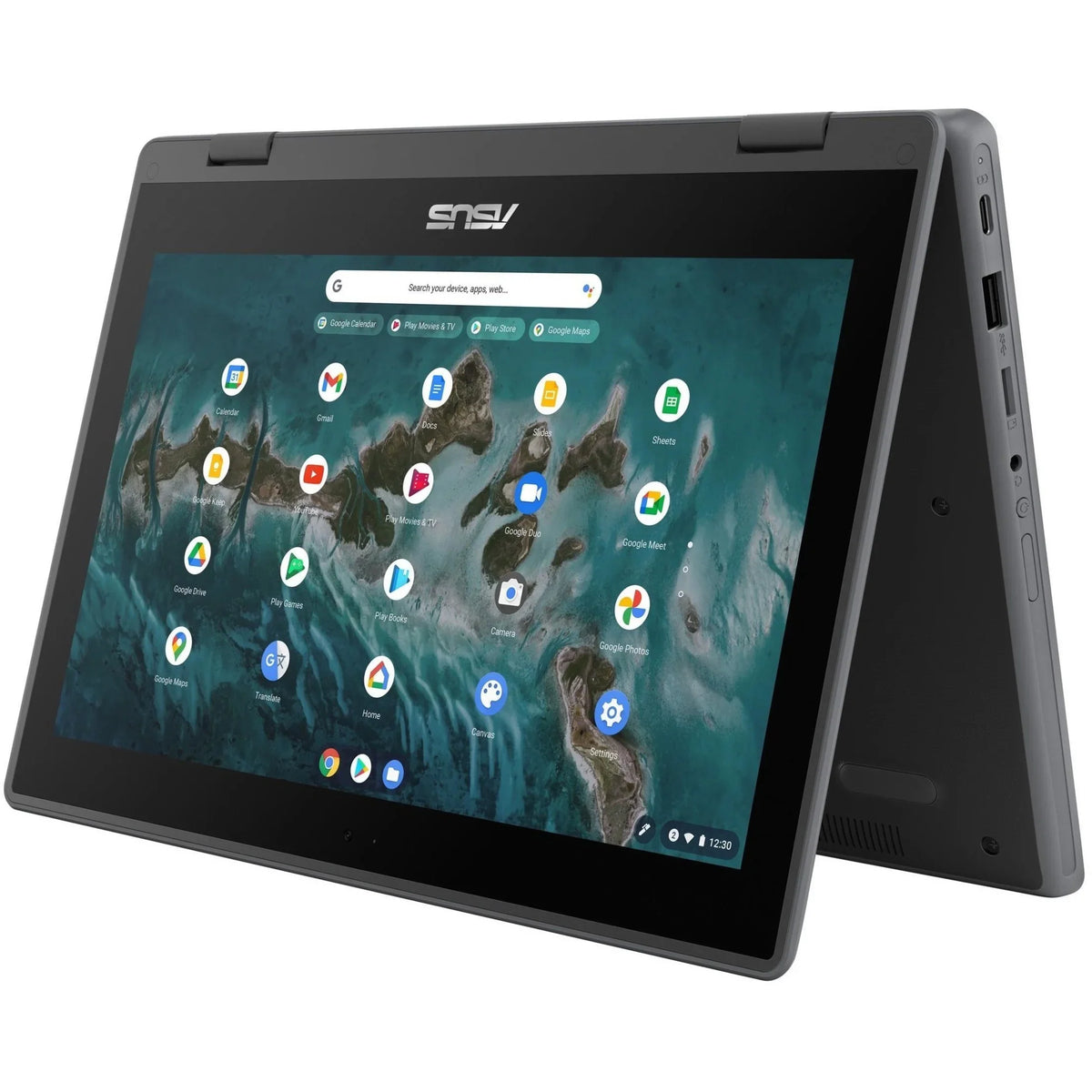 Celeron Chromebook SSD, 64GB Touchscreen, Asus Intel N5100, ChromeOS, Flip CR1100FKA-YZ184T 11.6"