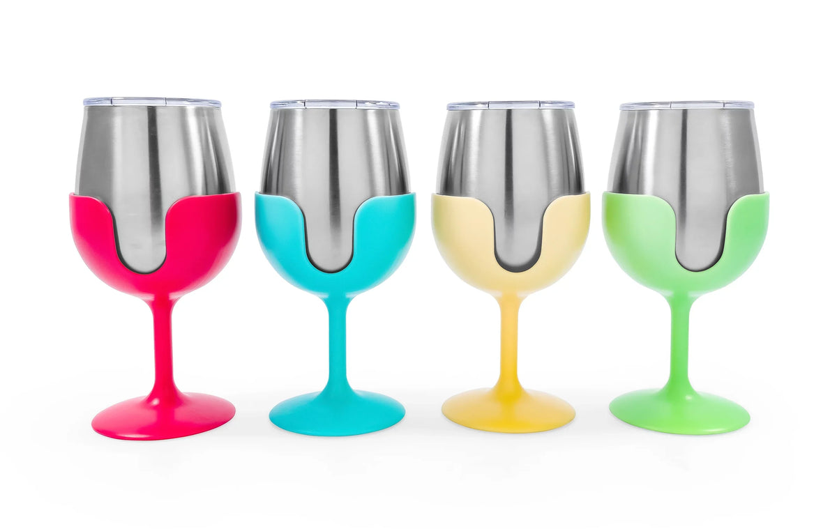 a Camco Stems, and 18/8 at Grade Campsite (53068) Life Comes 4 Tumblers Removable in Construction, is Size Insulated | Steel Features a Wine the Kitchen Colorful Stainless Better Vacuum 8oz